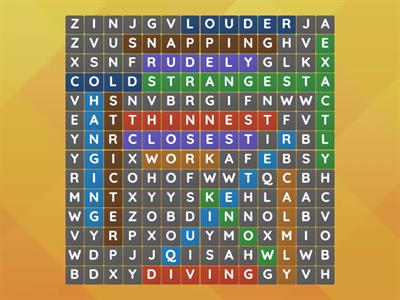 Challenge -er -est -ly -ing