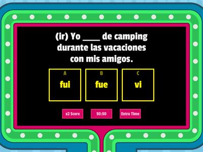 el preterito: ser/ir/ver/dar