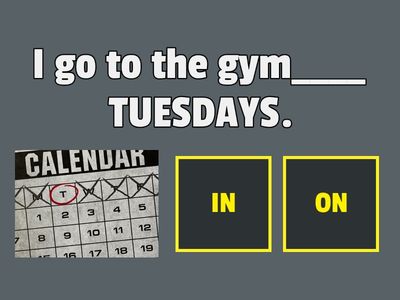 IN, ON, or AT (Time)