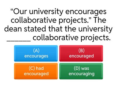 REPORTED SPEECH PRESENT TENSES