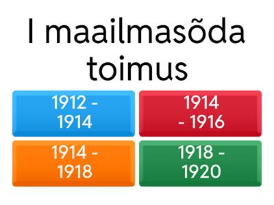 I maailmasõda