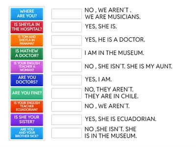 VERB TO BE AFFIRMATIVE/NEGATIVE AND INTERROGATIVE FORM.