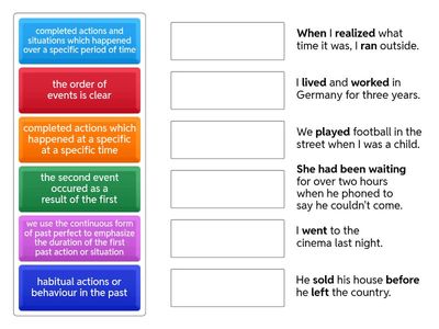 U4 Past tences (simple, continuous, perfect)