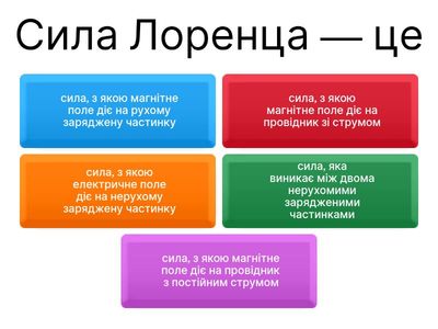  Магнітне поле. Сила Ампера. Сила Лоренца