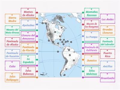 América - Mapa físico 1