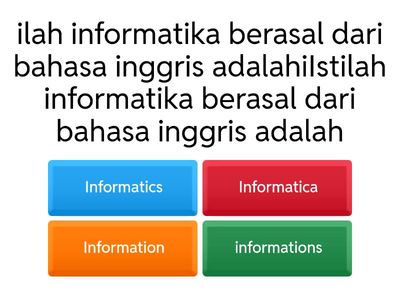 Quiz Informatika Kelas 7