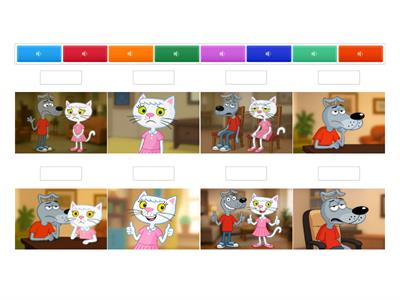 Match the pictures and the sentences. 