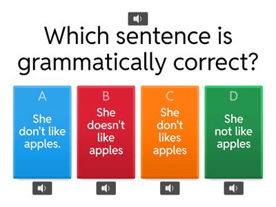 quiz grammar revision mixed tenses A2