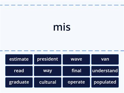 Solutions PI 5E Prefixes Find the match