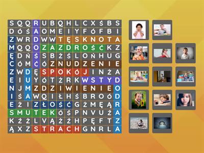 Wykreślanka - emocje