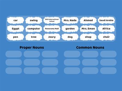 Group sort proper nouns and common nouns