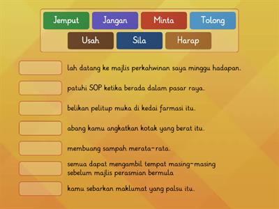 Latihan Kata Perintah BM Tahun 5