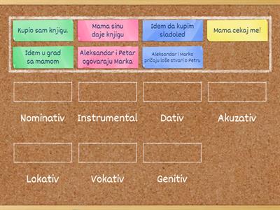 Размисли у ком падежу је реченица и споји је са падежом.