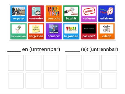 Perfekt - Untrennbare Verben
