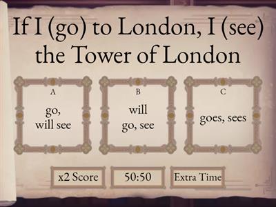 First Conditional grammar game unless/if 