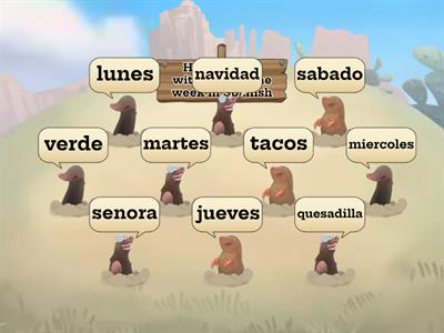 names of  weekdays en Espanol