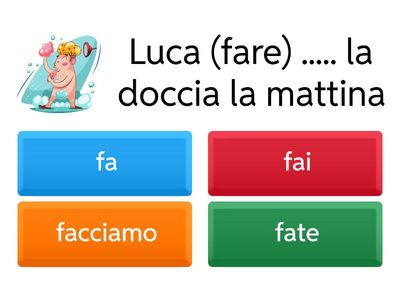 il verbo FARE al presente