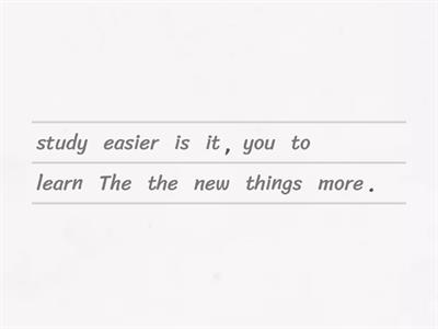 Double comparative sentences (B1)