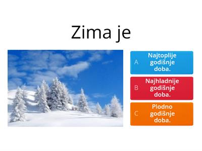 Zima, 1. i 2. razred