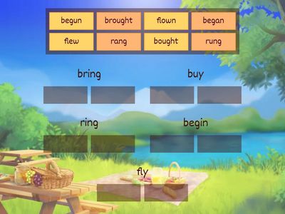 соотнисите 2 и 3 формы глаголов с 1 