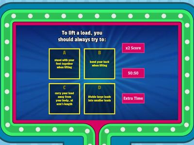  Manual handling Quiz show