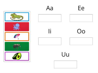 Vowels - beginning sounds - kindergarten