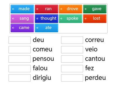 Past Verbs in English and Portuguese