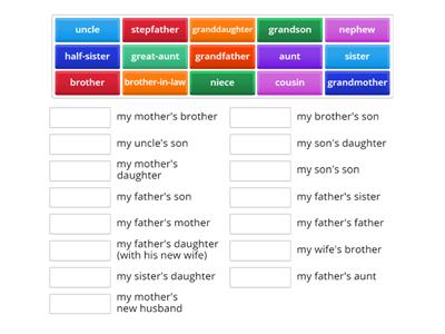 ELD 2 - Family members match up