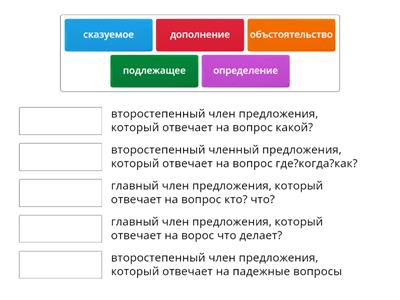 члены предложения