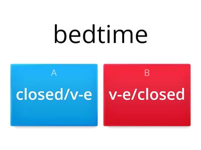 Is it Closed/V-e  or   V-e/Closed?