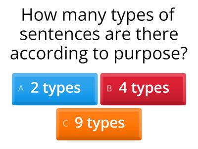 4 functional sentence types