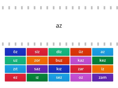 z-Z Sesi Hece Okuma Çalışması 2