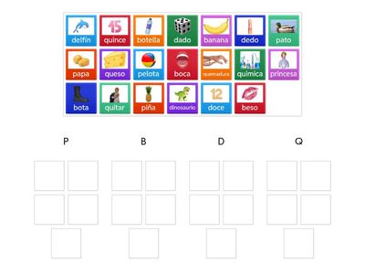 Ordena según corresponda - p b d q