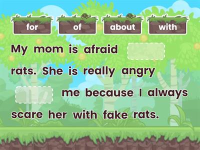 prepositions with adjectives Upper teens part 1