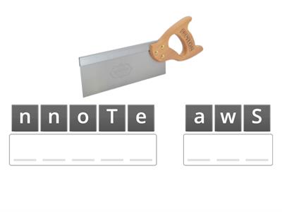 Design and Technology Tool Names