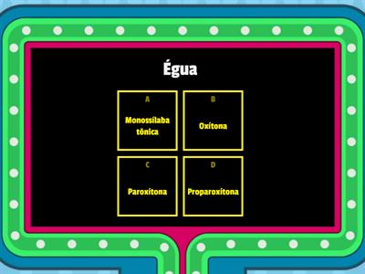 Classificação das palavras quanto à sílaba tônica