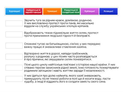  Суспільно-побутові пісні (7 клас)
