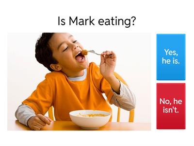 Short answers - Present continuous