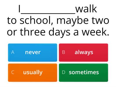 Present Simple Adverbs of Frequency 