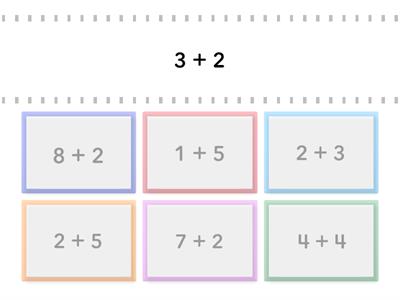Memory Match Addition within 10
