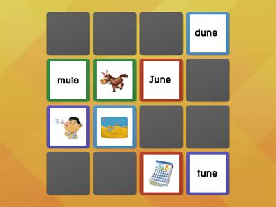 Memory Game-Long Vowel U 