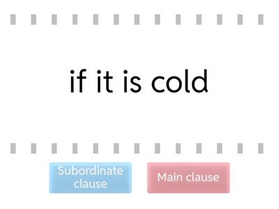 Subordinate or main clause