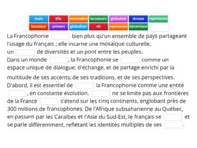 La Francophonie : un monde à découvrir