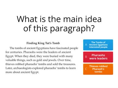 Main Idea Third Grade