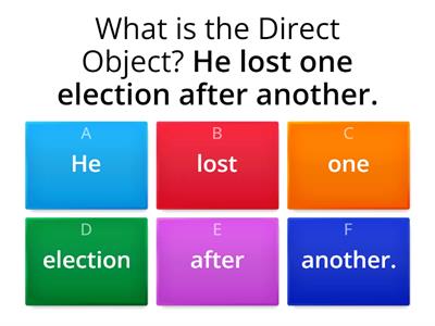 Direct or Indirect Object