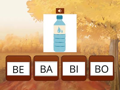 Le sillabe BA, BE, BI, BO, BU