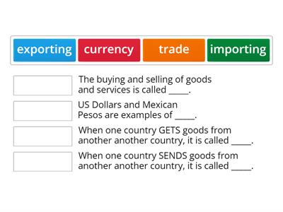 Trade Vocab