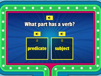 Subject and Predicate Practice