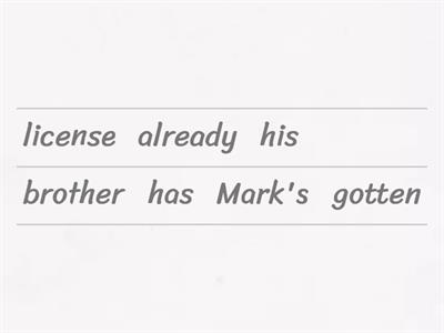 PRESENT PERFECT (yet, ever, already)