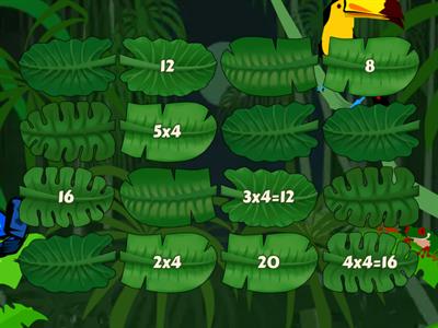 Easier pairs for 4 times table